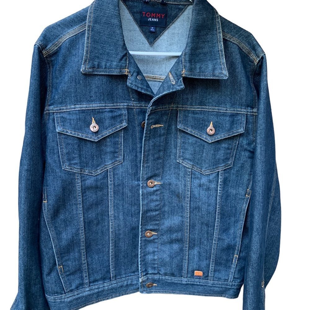 Vintage Tommy Jeans Men’s 90s Y2K Style Classic Trucker Denim Jean Jacket 163579